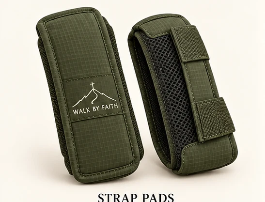 WALK BY FAITH Shoulder Strap Pads in Olivgrün