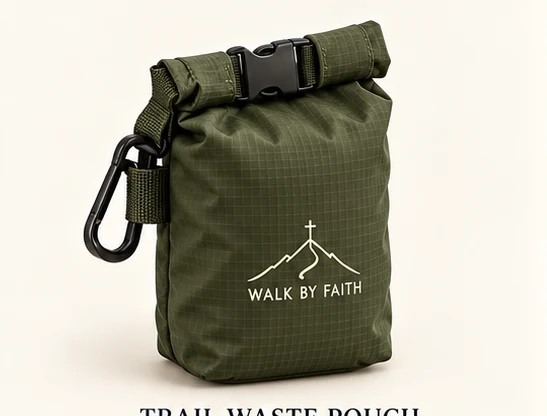WALK BY FAITH Trail Waste Pouch in Olivgrün